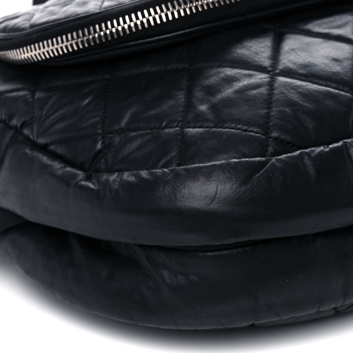 Nylon Quilted Coco Cocoon Messenger Black