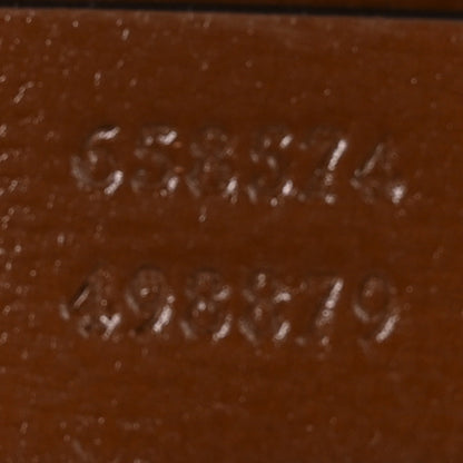 Gucci GG Supreme Monogram Azalea Calfskin Web Mini Horsebit 1955 Shoulder Bag Beige Ebony Brown Sugar 6 of 11