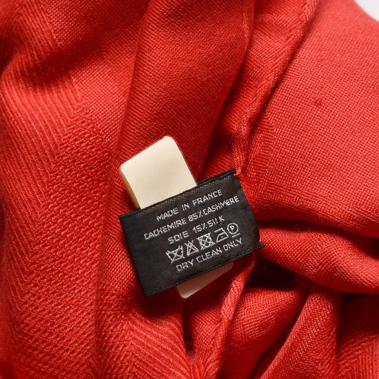 Cashmere Silk Jacquard New Libris Scarf Rouge Vif
