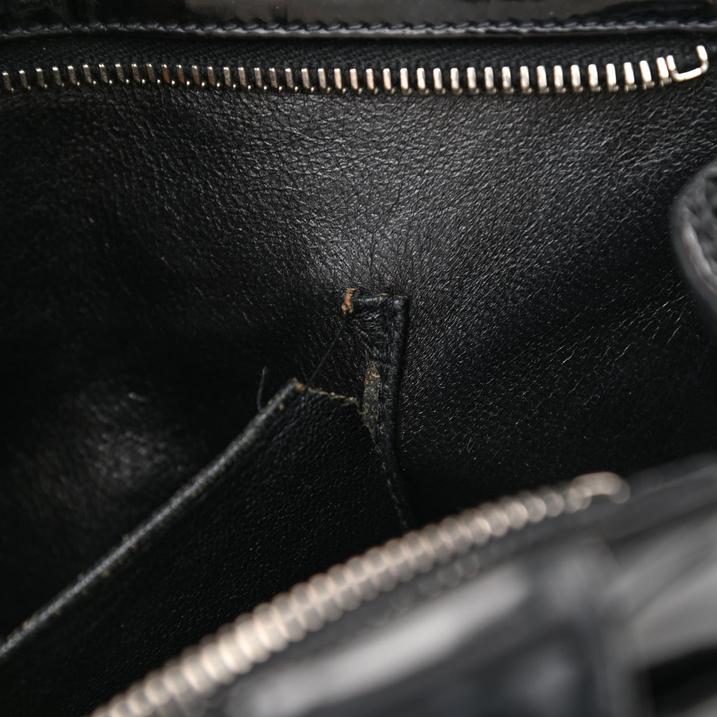 Patent Quilted Shoulder Bag Black