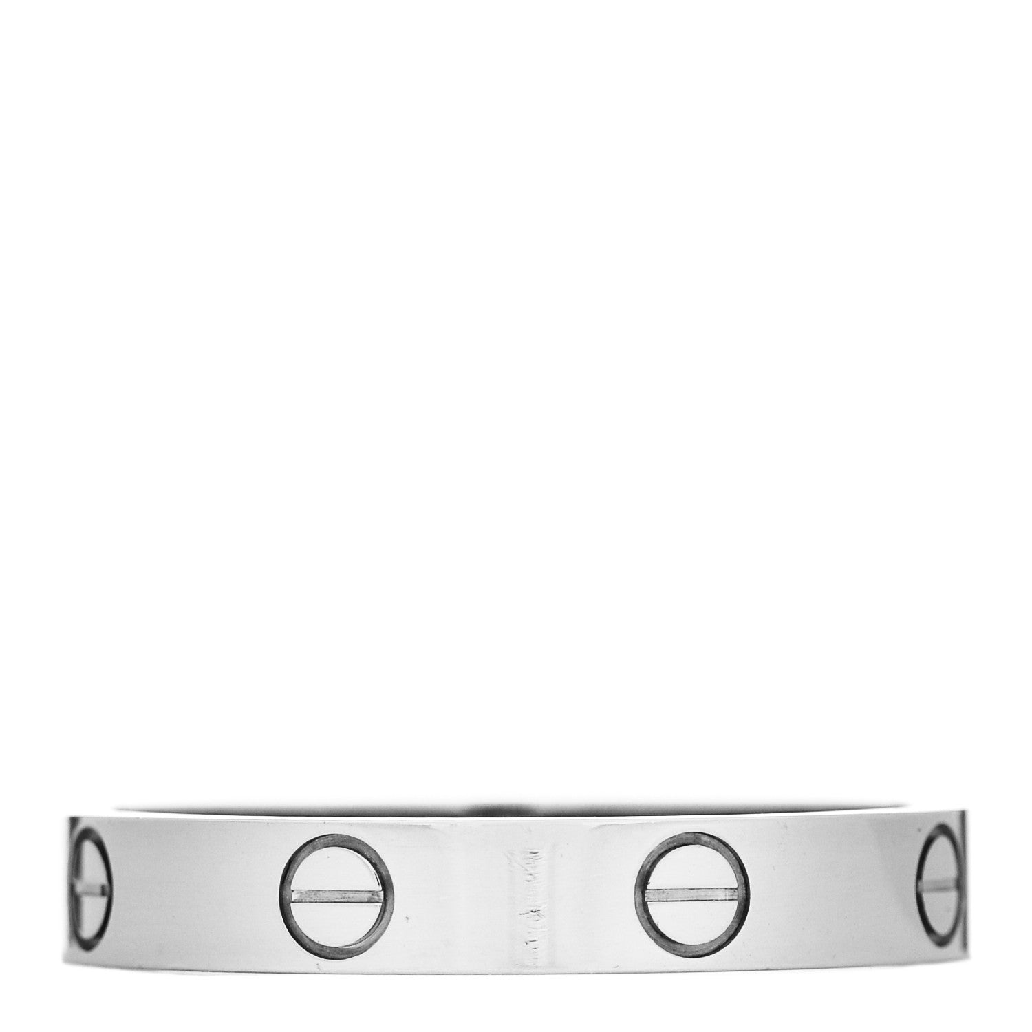 Cartier 18K White Gold 3.5mm LOVE Wedding Band Ring 61 9.75 3 of 4