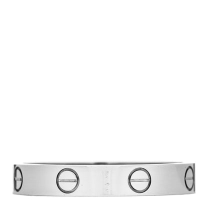 Cartier 18K White Gold 3.5mm LOVE Wedding Band Ring 61 9.75 3 of 4