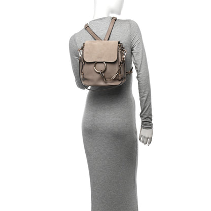 Chloe Suede Calfskin Small Faye Backpack Motty Grey 2 of 10