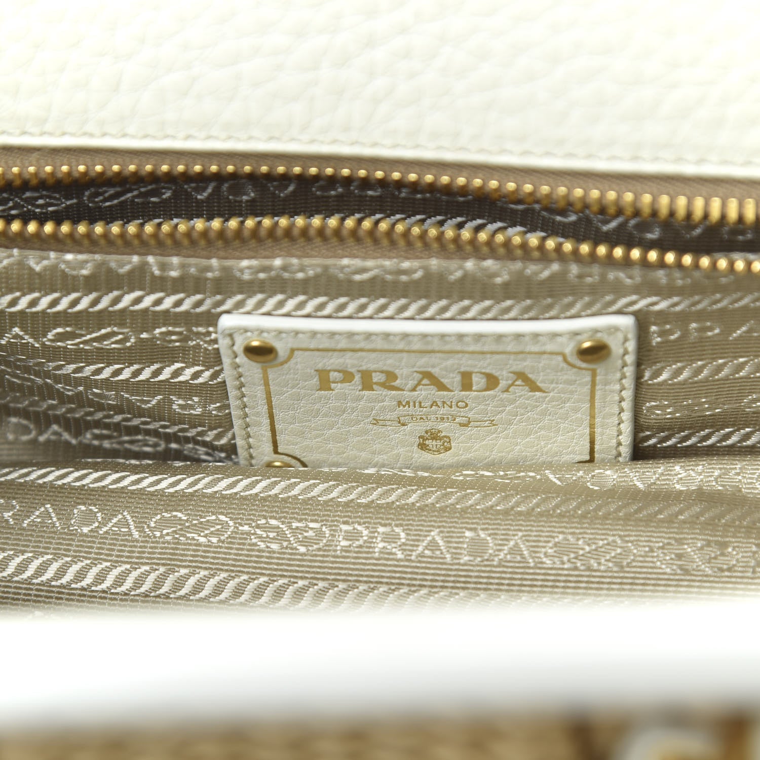 Prada Paglia Vitello Daino Frame Satchel Naturale White 8 of 13