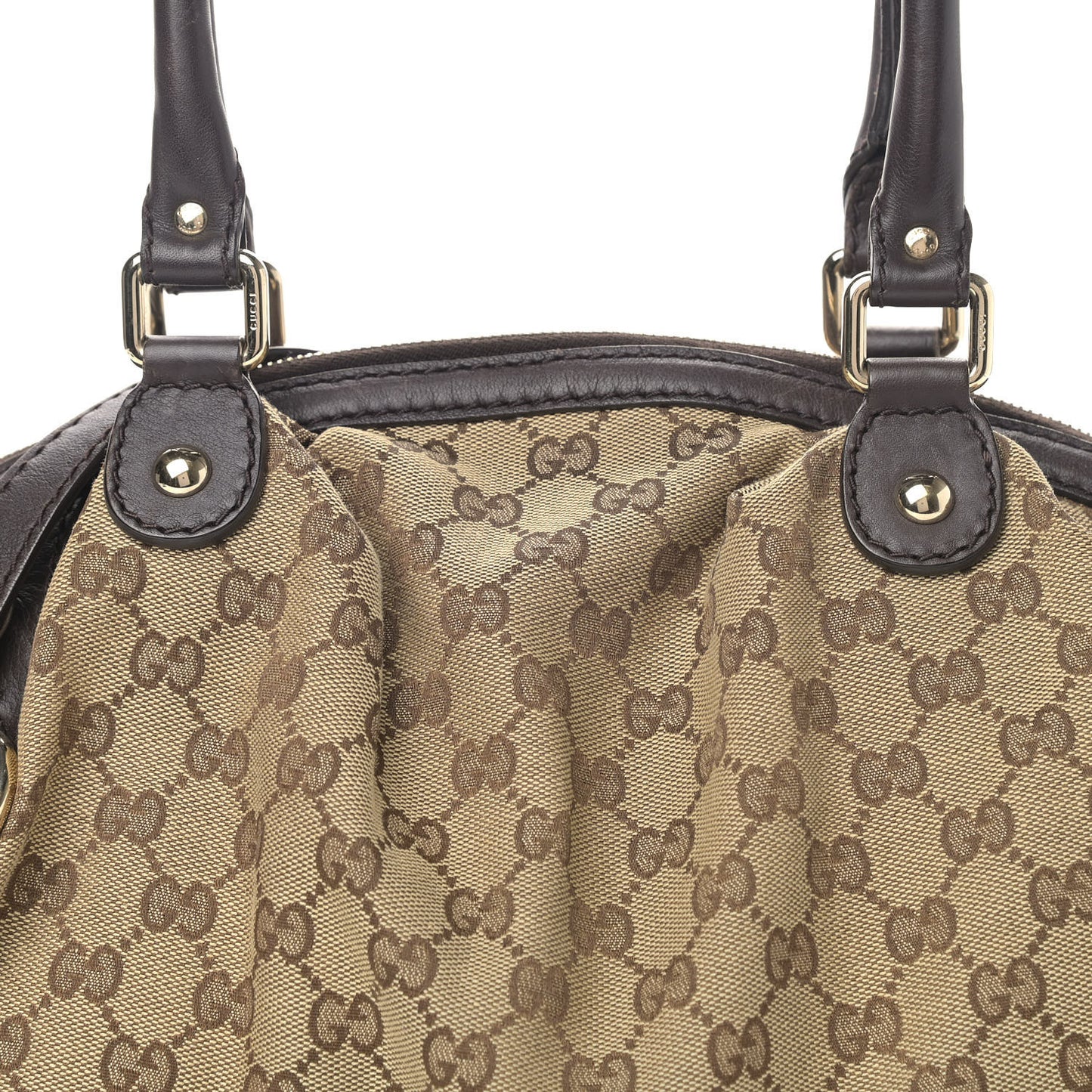 Monogram Medium Sukey Boston Bag Brown