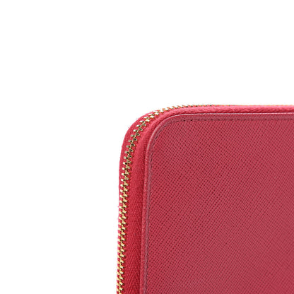 Prada Saffiano Zip Around Wallet Peonia 7 of 11