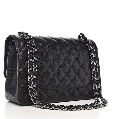 Chanel Caviar Quilted Jumbo Double Flap Black 3 of 11
