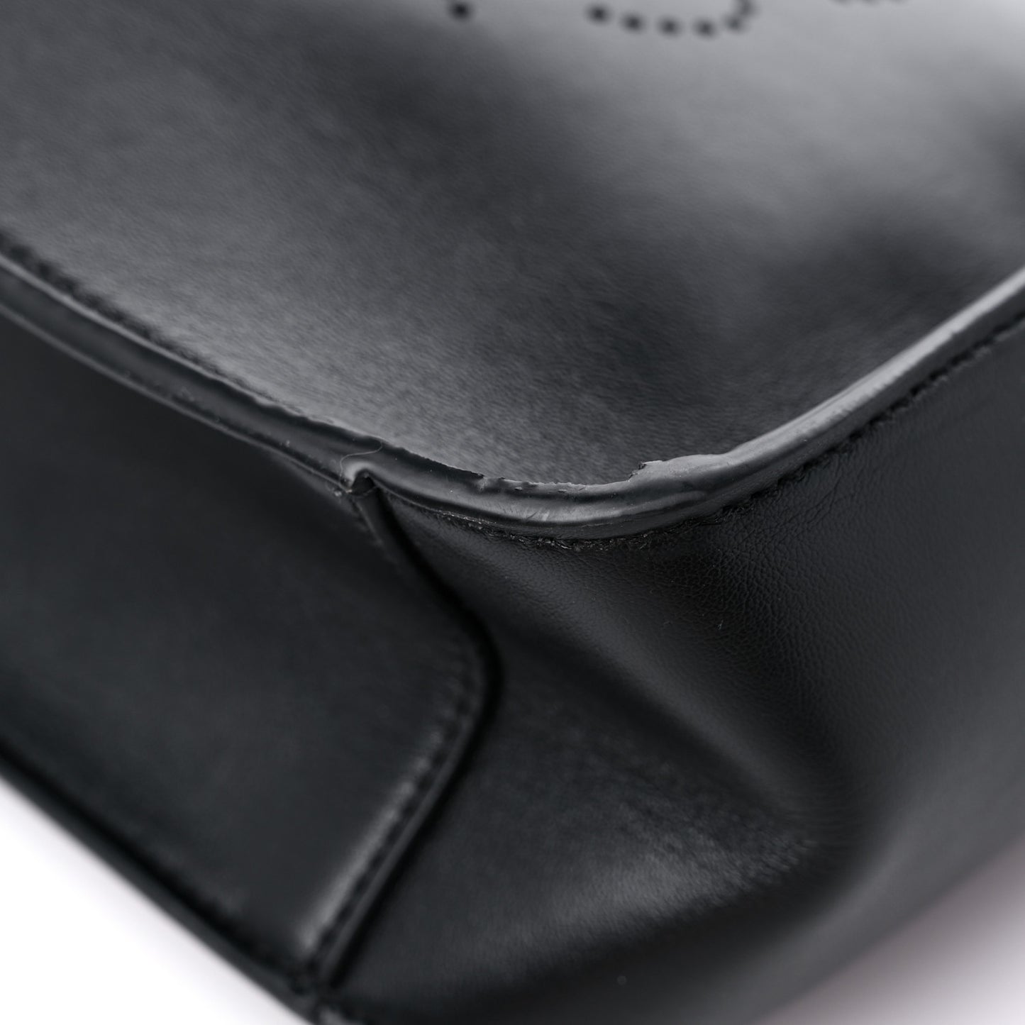 Eco Alter Nappa Perforated Logo Mini Crossbody Black
