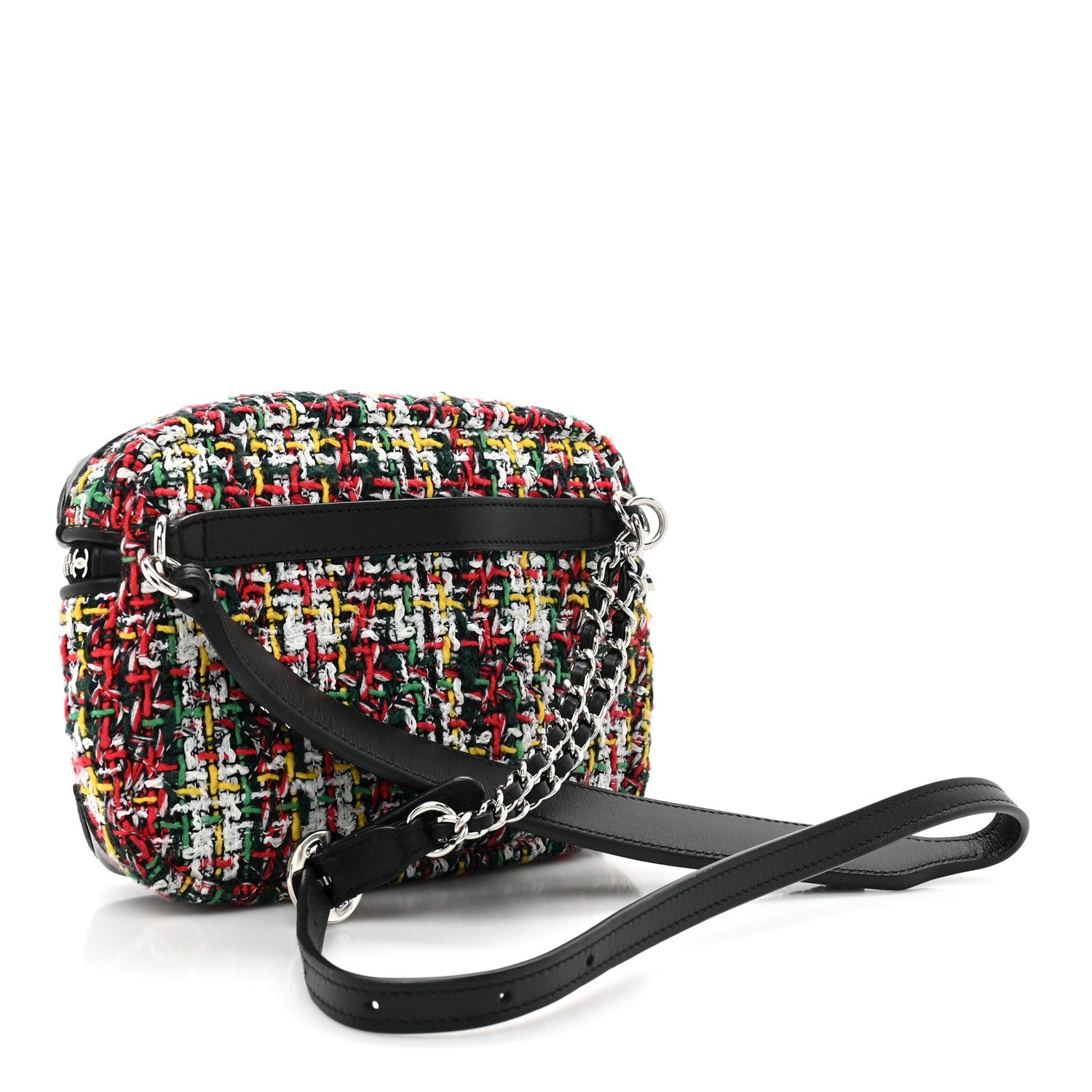 Chanel Tweed Calfskin Waist Bag Black Multicolor 3 of 9