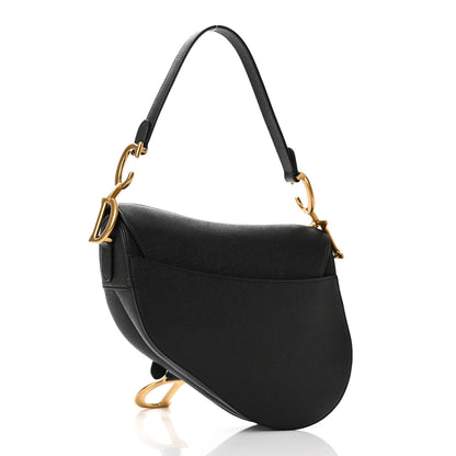 Christian Dior Grained Calfskin Saddle Bag Black 3 of 10