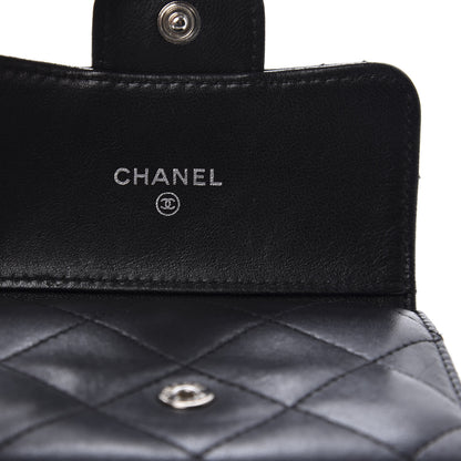 Chanel Lambskin Quilted Double Sided Wallet Black 9 of 12