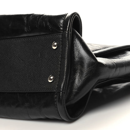 Chanel Glazed Calfskin Small Deauville Tote Black 10 of 10