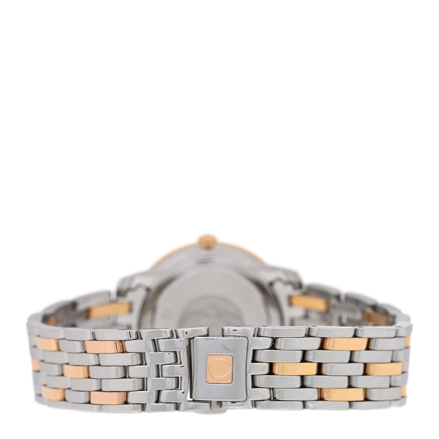 Stainless Steel 18K Yellow Gold 27mm De Ville Prestige Quartz Watch Blue 424.20.27.60.53.001