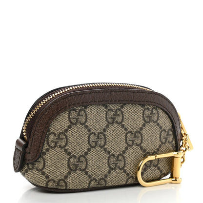 Gucci GG Supreme Monogram Web Ophidia Dome Key Pouch Beige New Acero 3 of 7