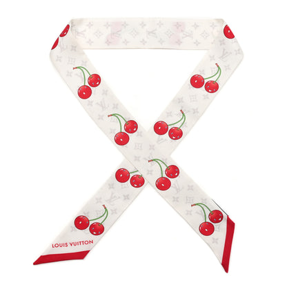 Louis Vuitton LV X TM Silk Monogram Cerises Bandeau White 1 of 3