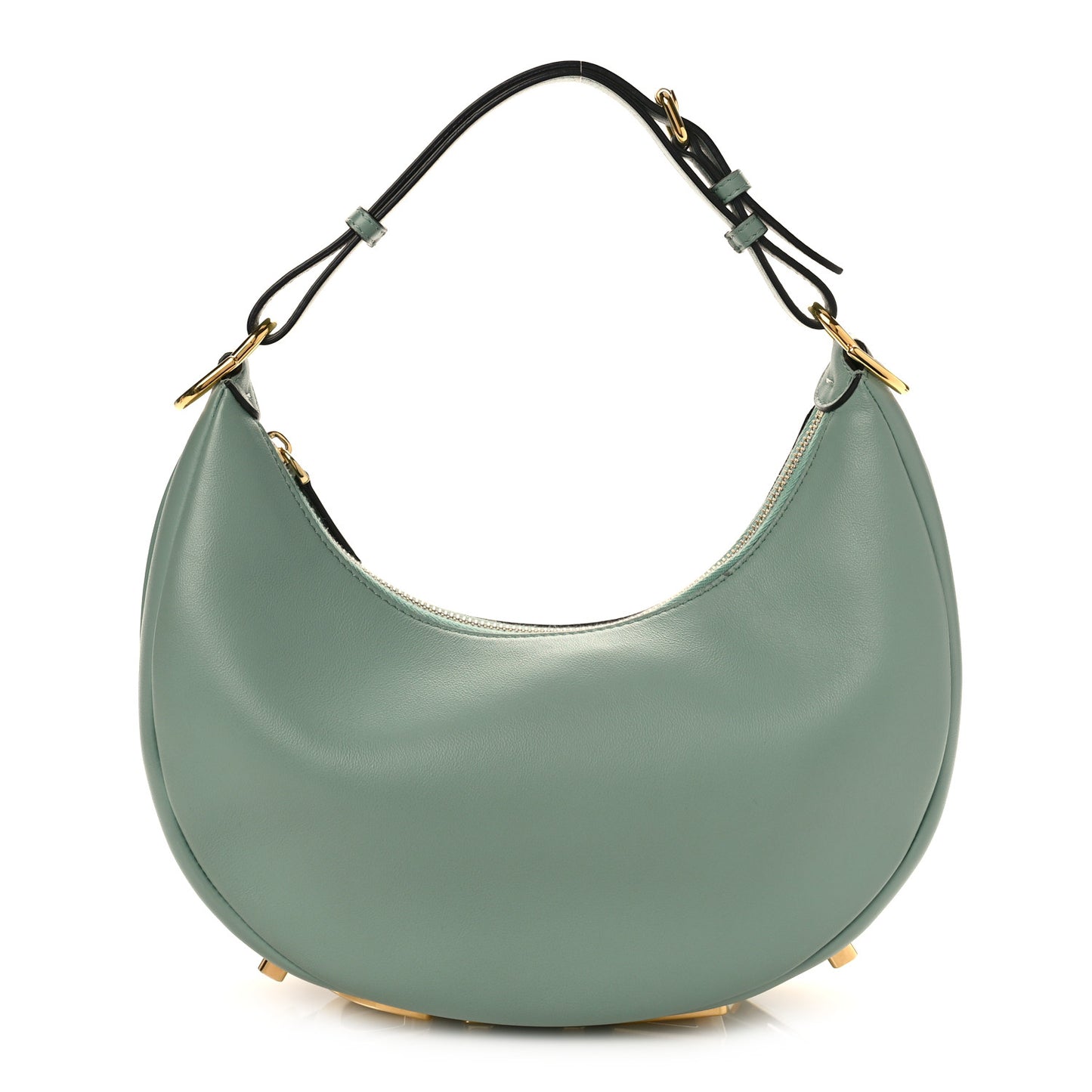 Vitello Grace Matte Small Fendigraphy Hobo Bag Menta