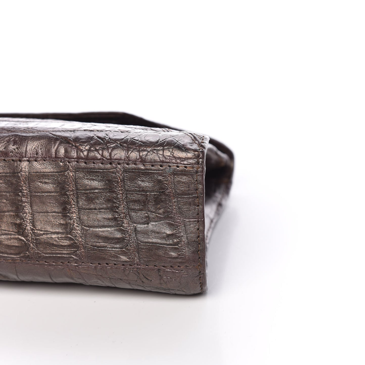 Crocodile Clutch Bronze