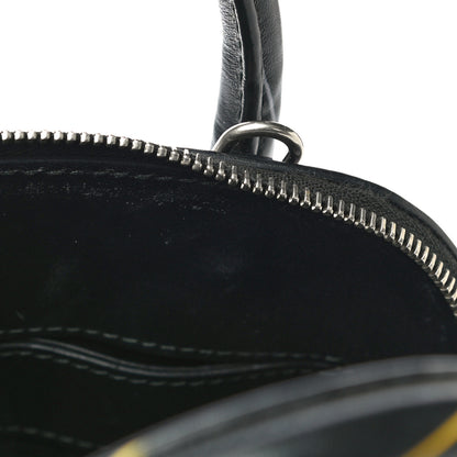 Balenciaga Calfskin Logo Print XXS Ville Top Handle Bag Black Multicolor 11 of 19