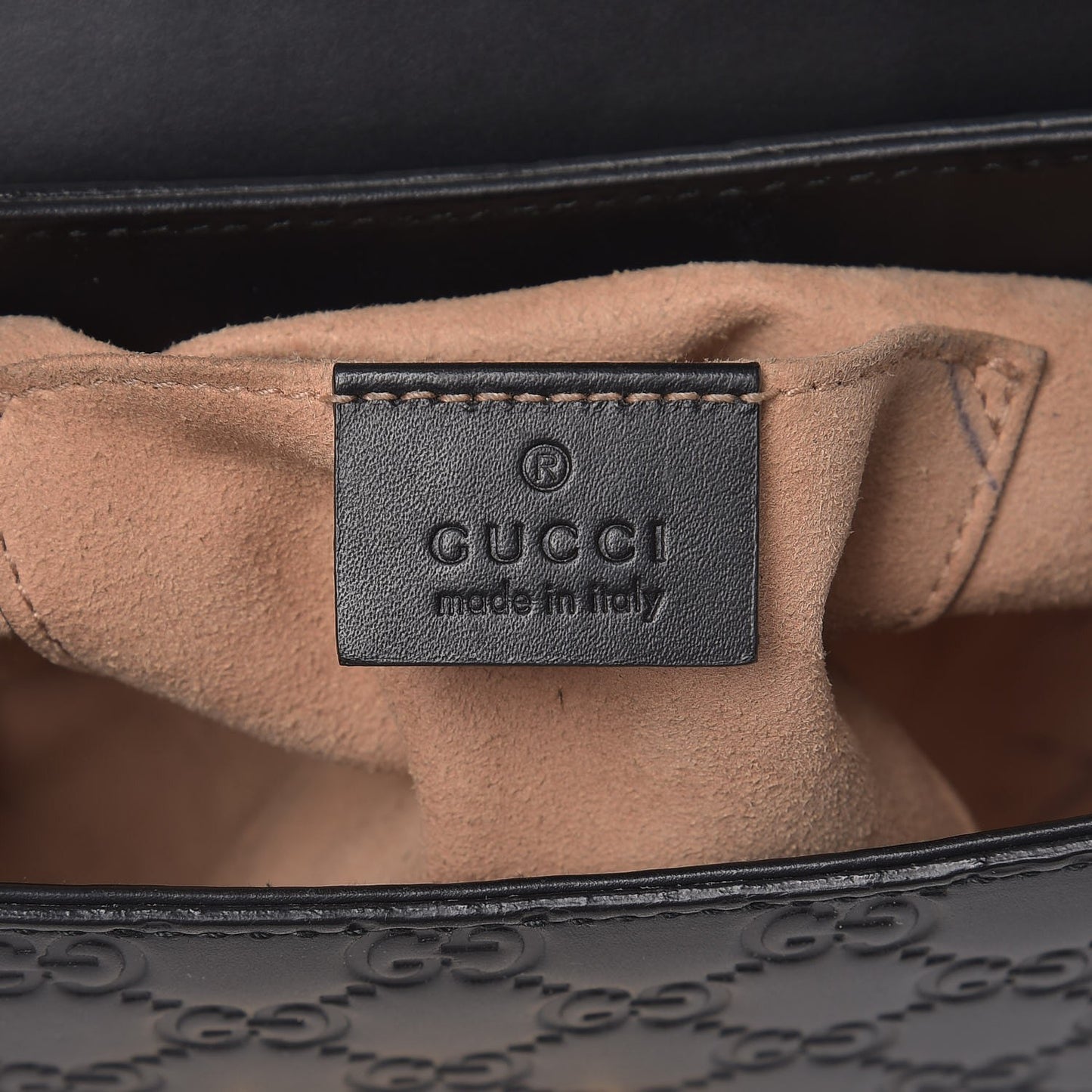 Guccissima Web Medium Padlock Messenger Shoulder Bag Black
