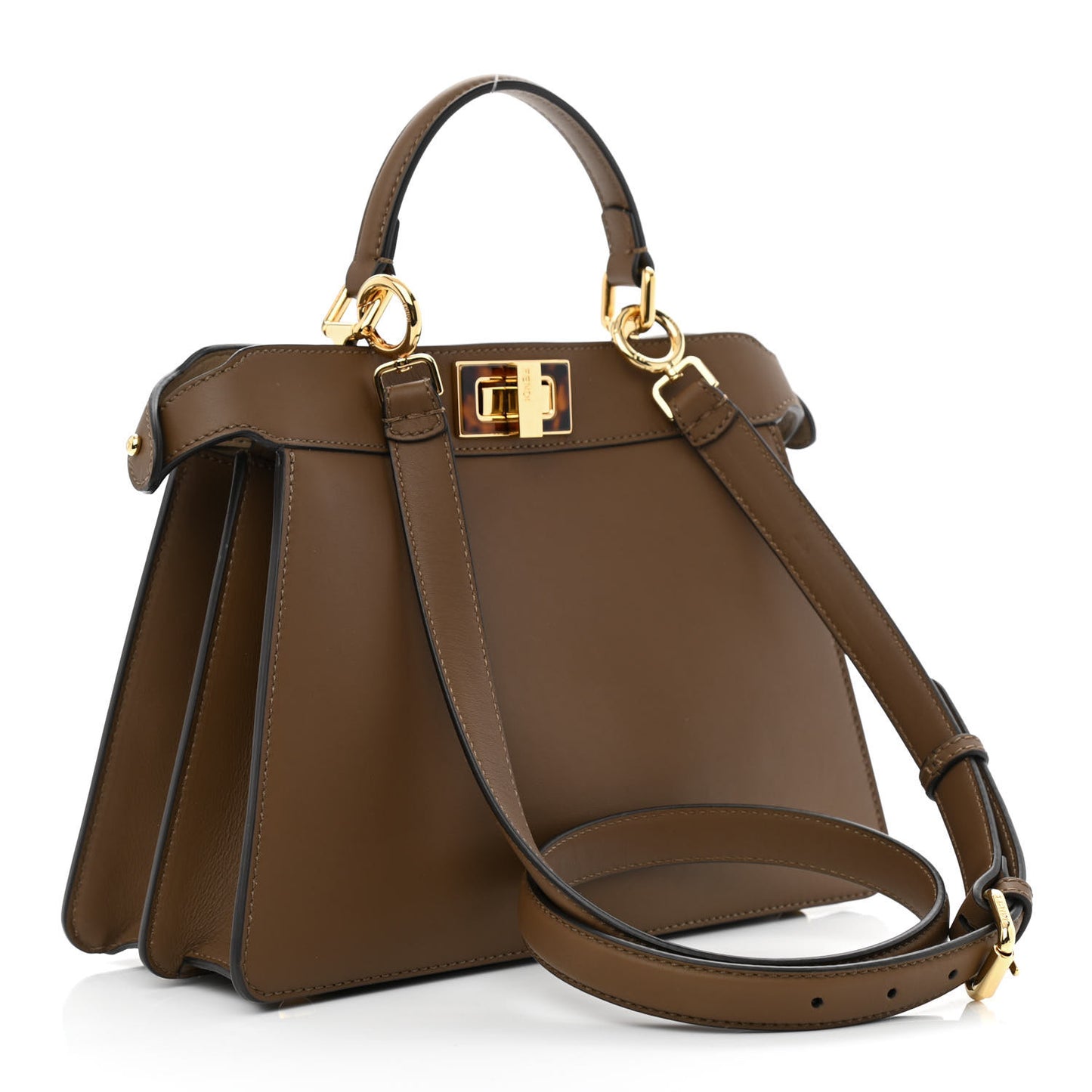 Vitello Seta Shiny Nappa Plexiglass Small Peekaboo I SEE U Satchel Foresta Sasso