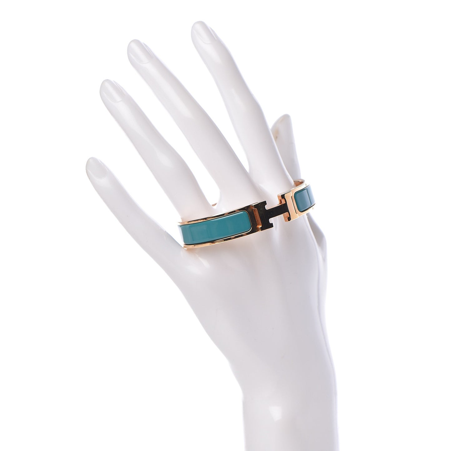 Enamel Narrow Clic Clac H Bracelet PM Bleu Canard
