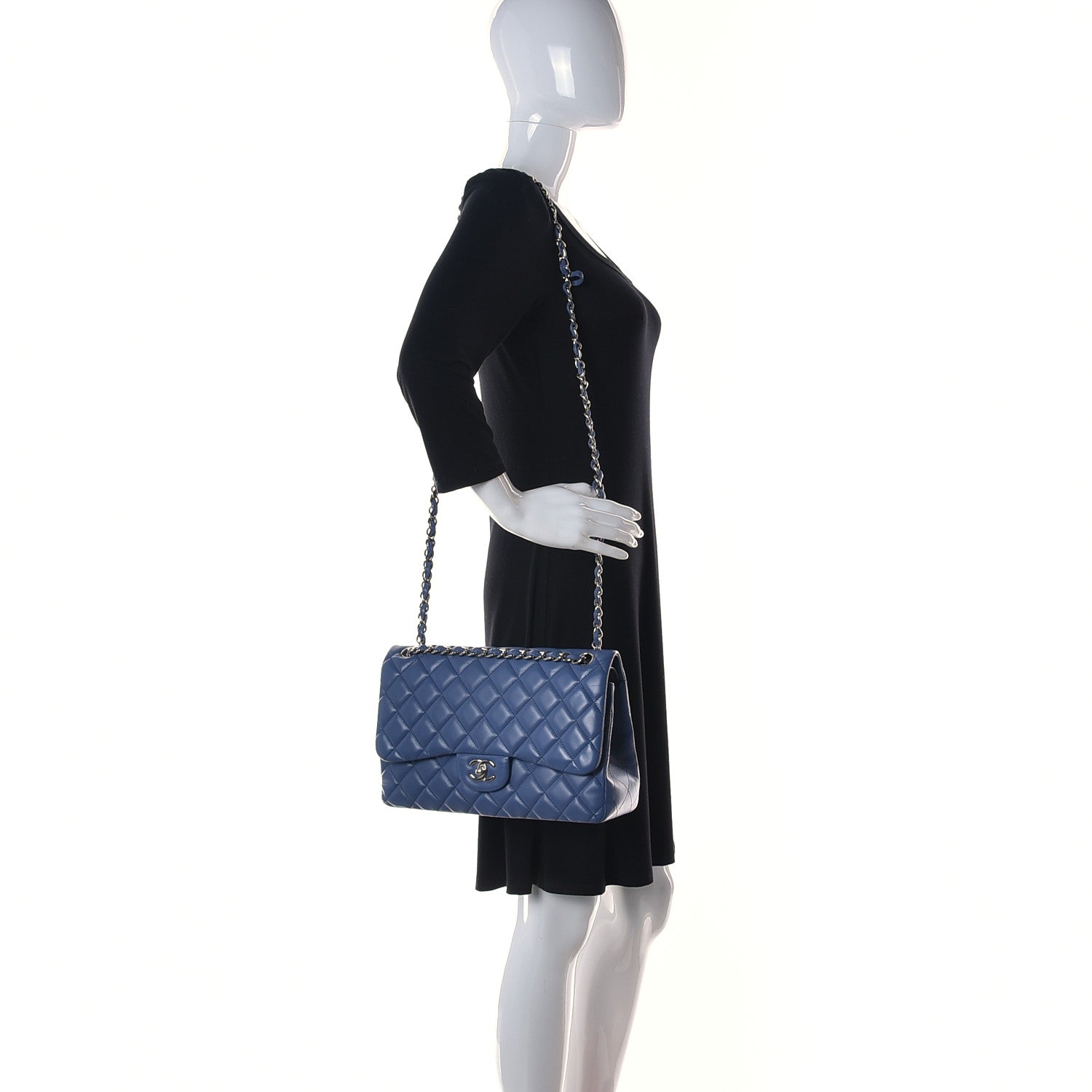 Chanel Lambskin Quilted Jumbo Double Flap Light Purple 2 of 17