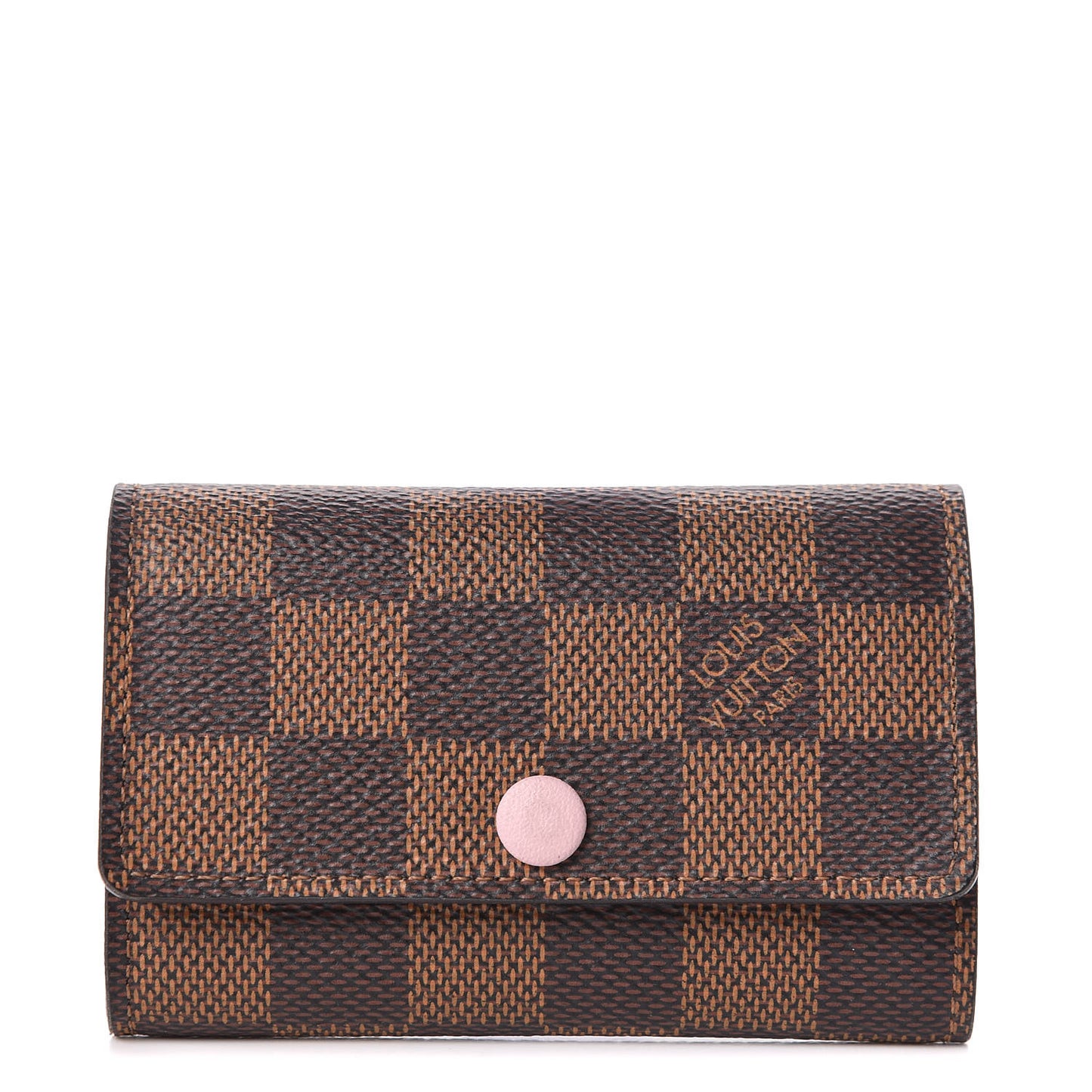 Damier Ebene Multicles 6 Key Holder Rose Ballerine