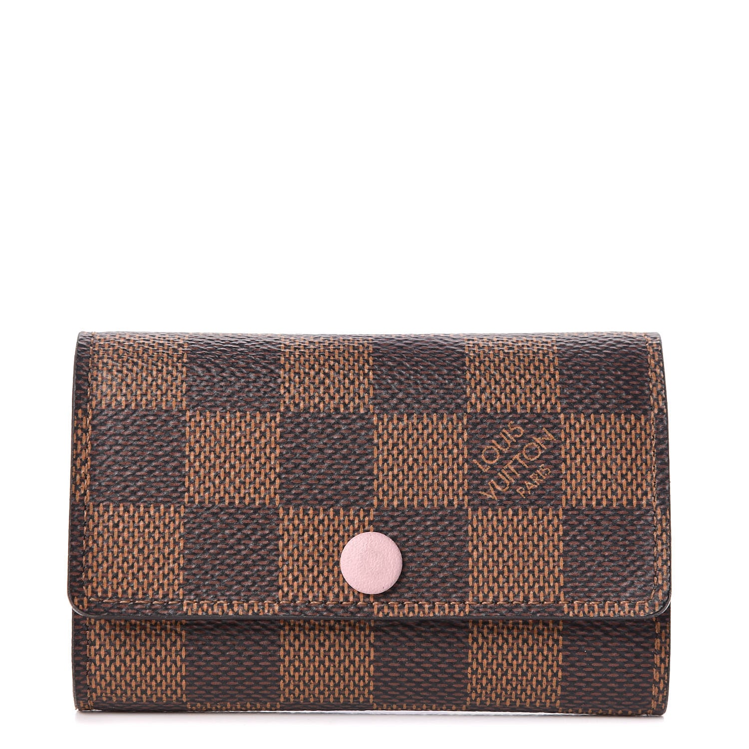 Louis Vuitton Damier Ebene Multicles 6 Key Holder Rose Ballerine 1 of 8