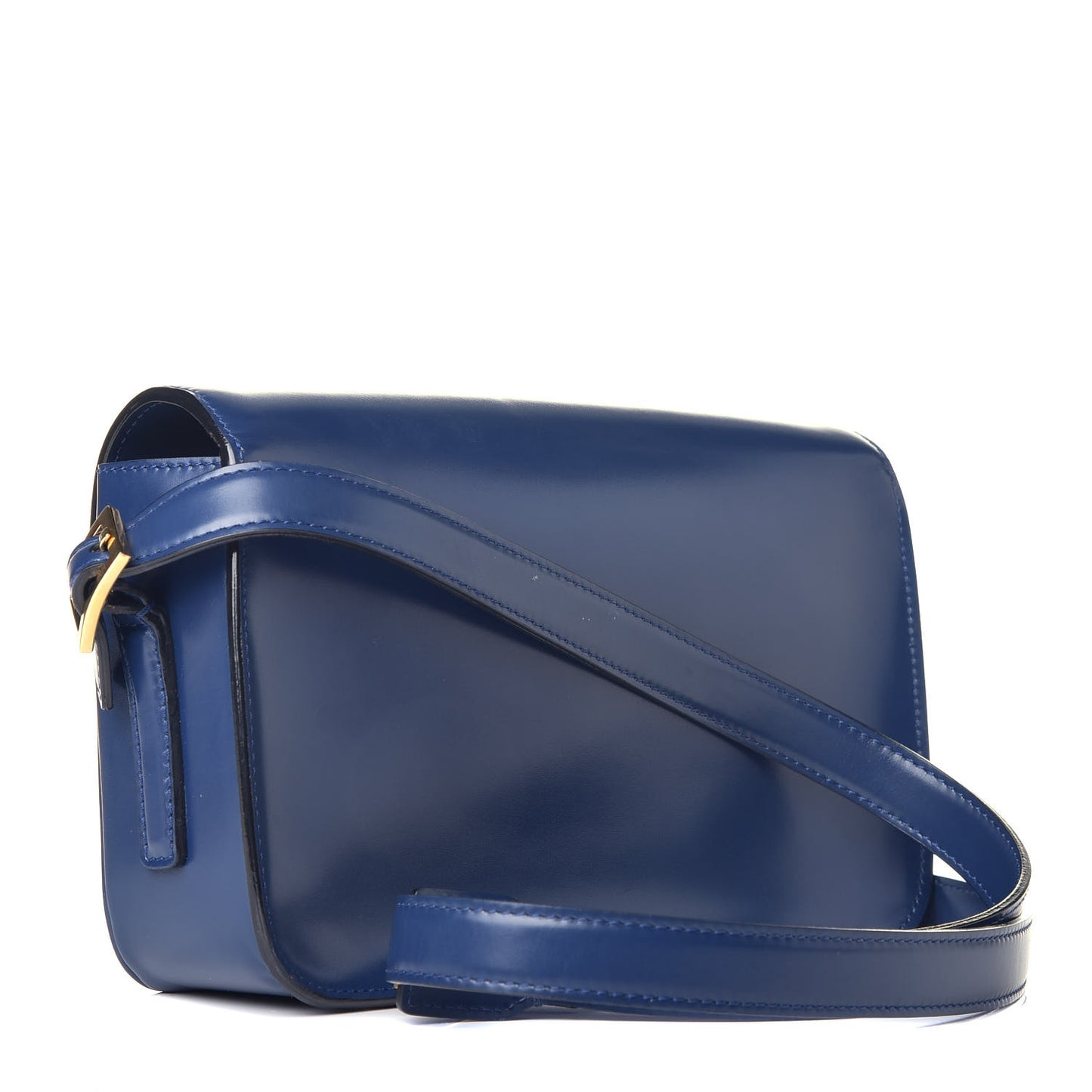 Calfskin Classic Shoulder Bag Blue