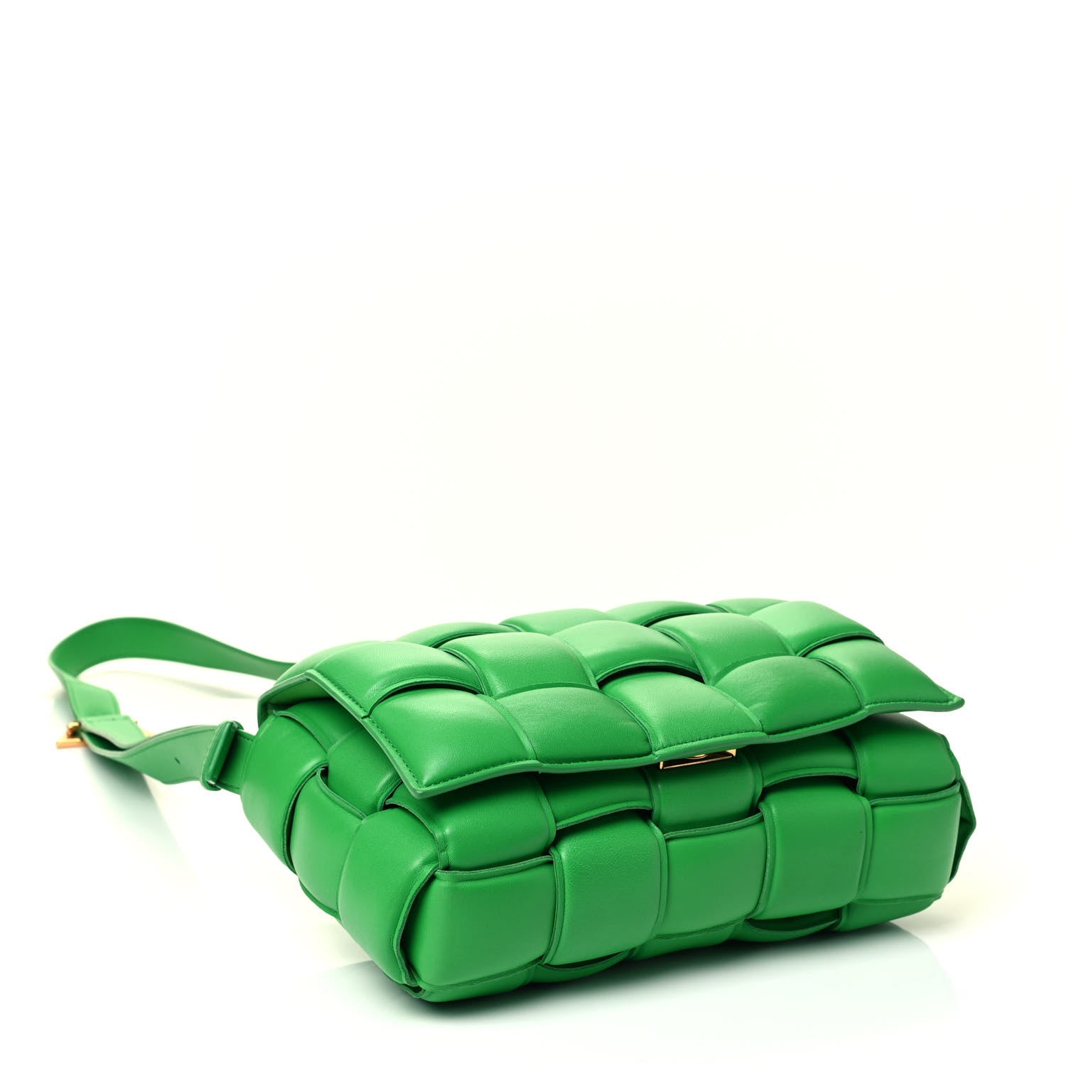 Bottega Veneta Nappa Maxi Intreccio Padded Cassette Crossbody Bag Grass 3 of 4