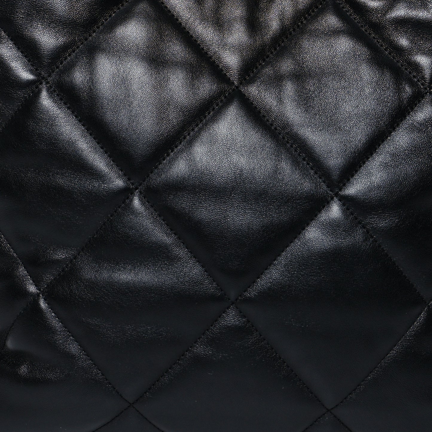 Lambskin Quilted Chanel 19 Shopping Bag Black