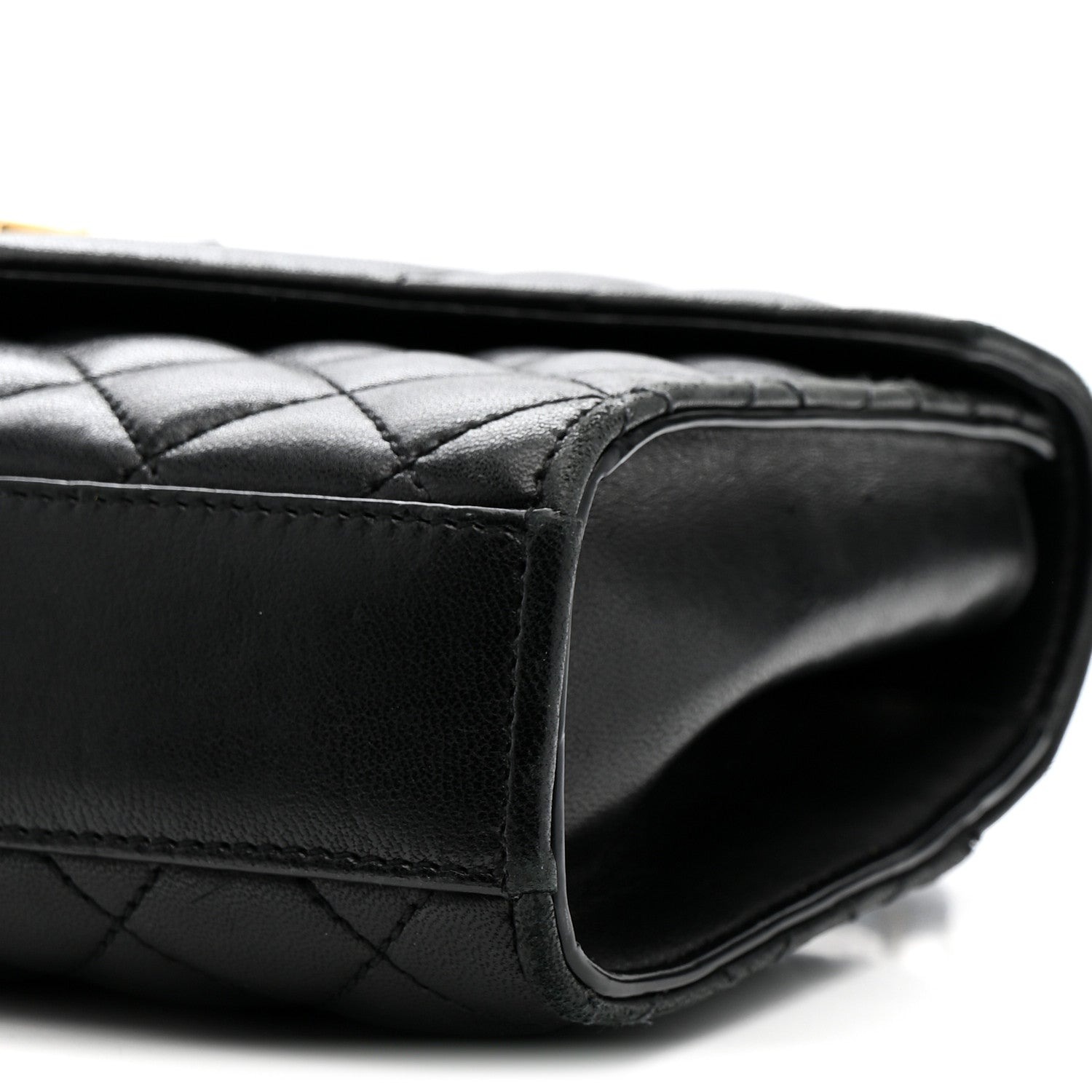 Saint Laurent Lambskin Mixed Matelasse Triquilt Small Monogram Satchel Black 6 of 22