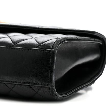 Saint Laurent Lambskin Mixed Matelasse Triquilt Small Monogram Satchel Black 6 of 22