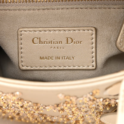 Christian Dior Metallic Lambskin Crystal Cannage Mini Lady Dior Platinum 6 of 14
