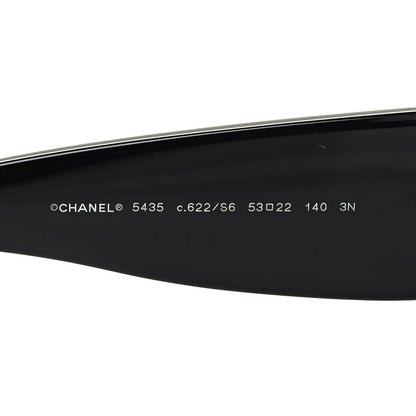 Chanel Acetate Rectangle Sunglasses 5435 Black 7 of 8