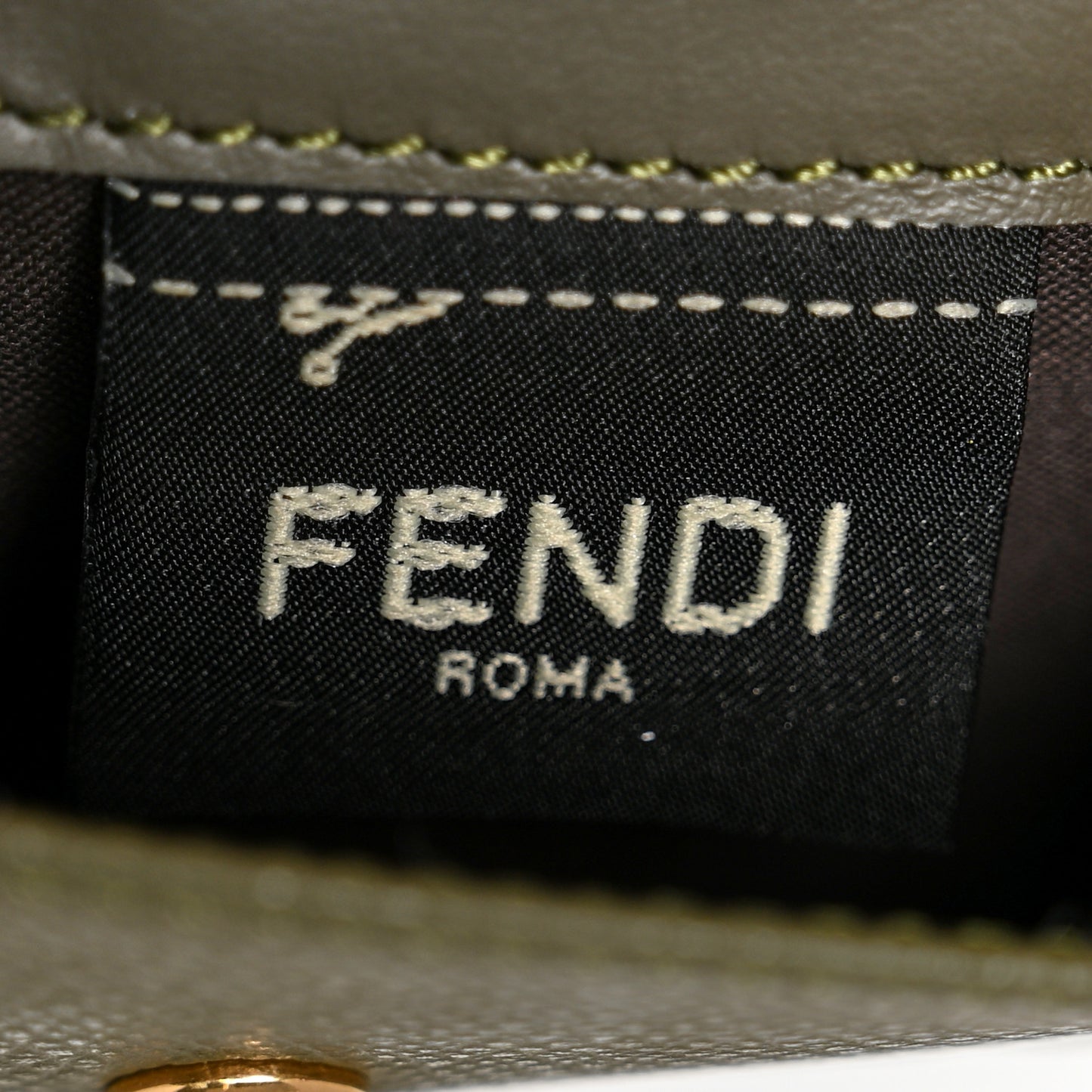 Vitello Cruise F is Fendi Micro Tri-Fold Envelope Wallet Asparago
