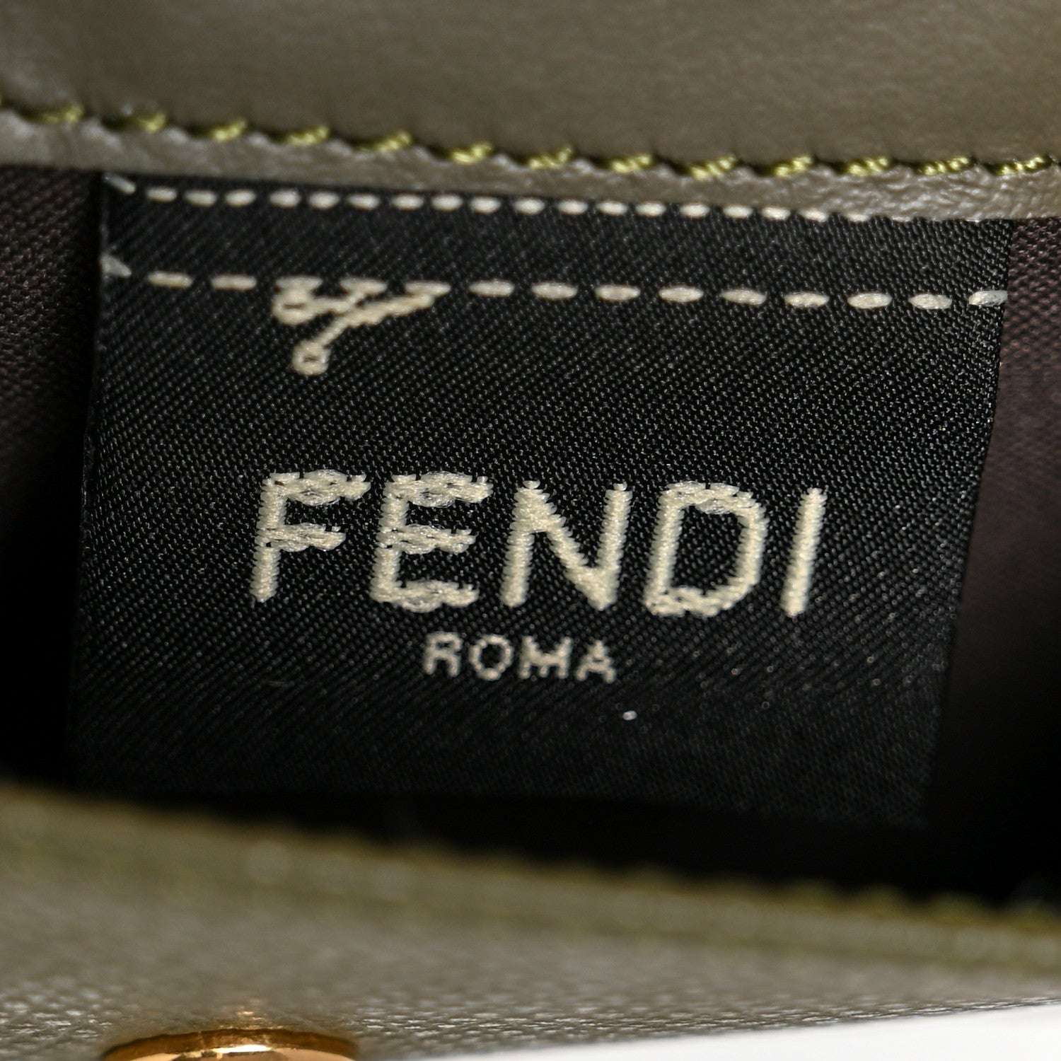 Fendi Vitello Cruise F is Fendi Micro Tri-Fold Envelope Wallet Asparago 8 of 11