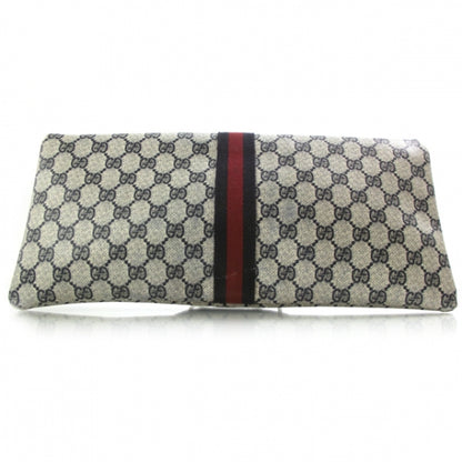 Gucci Monogram Fold Over Clutch Navy 2 of 8