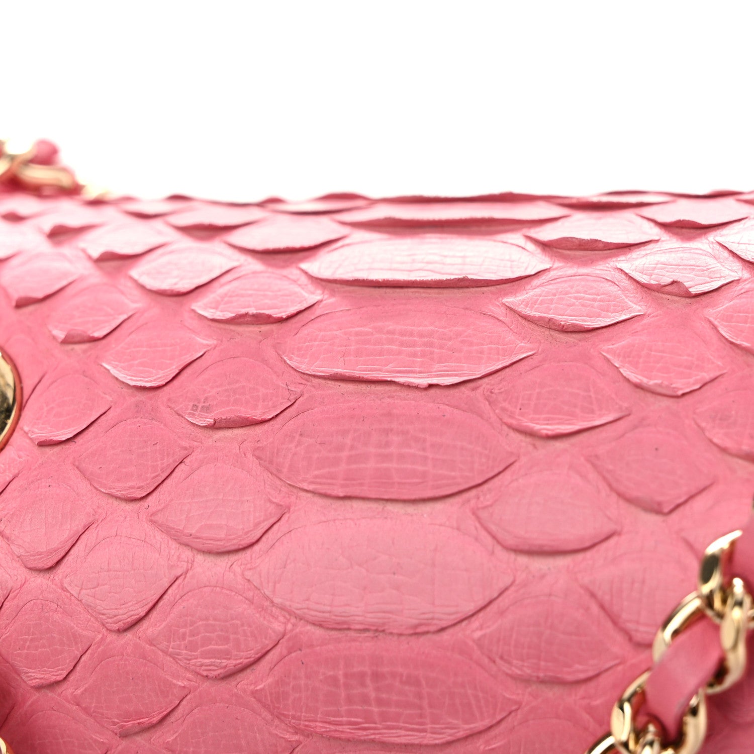 Chanel Snakeskin Small Braided Chic Flap Pink 11 of 11