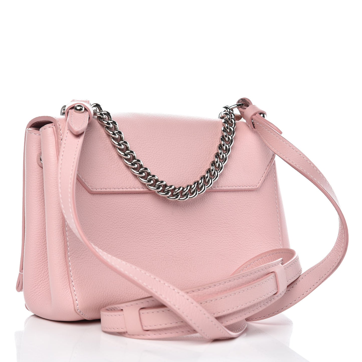 Calfskin Lockme II Chain Bag BB Rose Ballerine