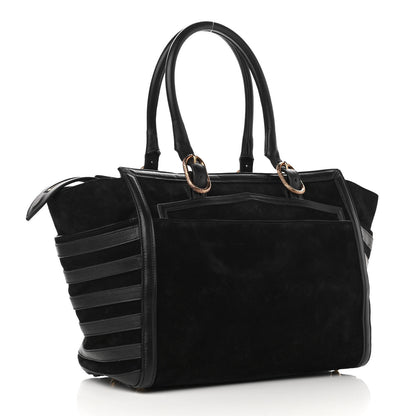 Christian Louboutin Suede Calfskin Farida Bowler Bag Black 3 of 9