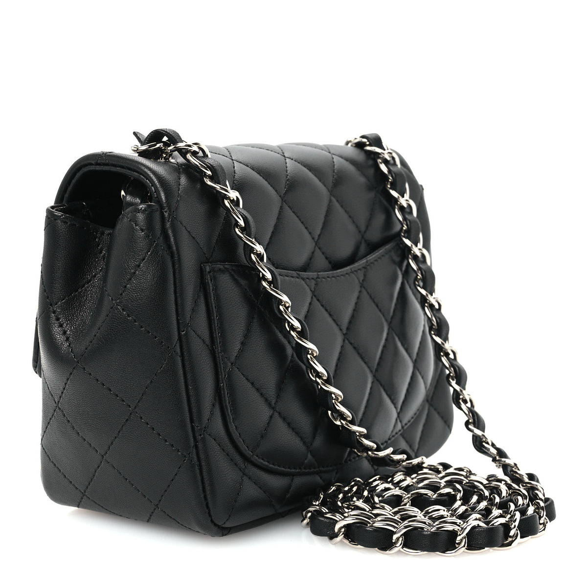 Chanel Lambskin Quilted Mini Square Flap Black 3 of 11