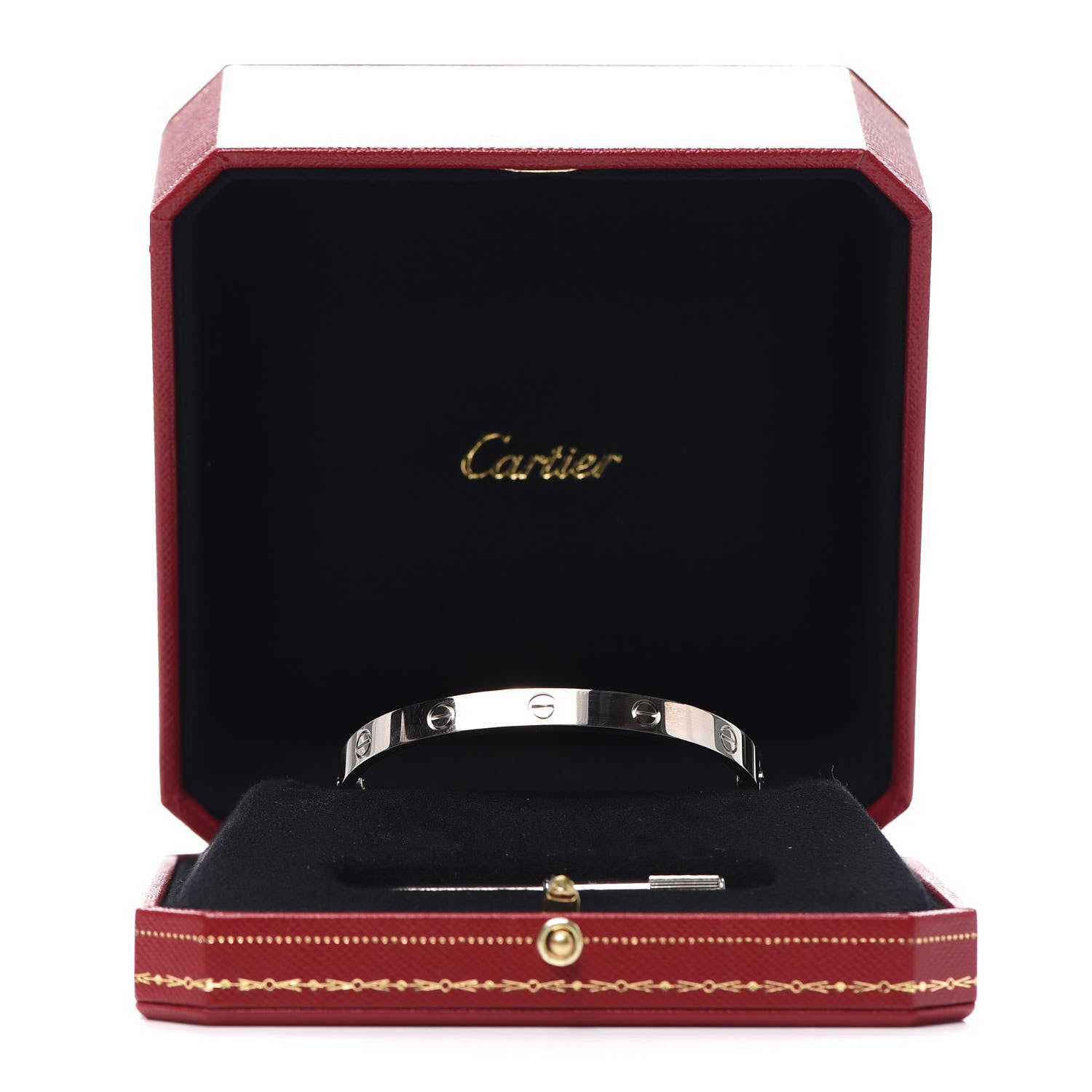 Cartier 18K White Gold LOVE Bracelet 18 7 of 7