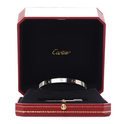 Cartier 18K White Gold LOVE Bracelet 18 7 of 7