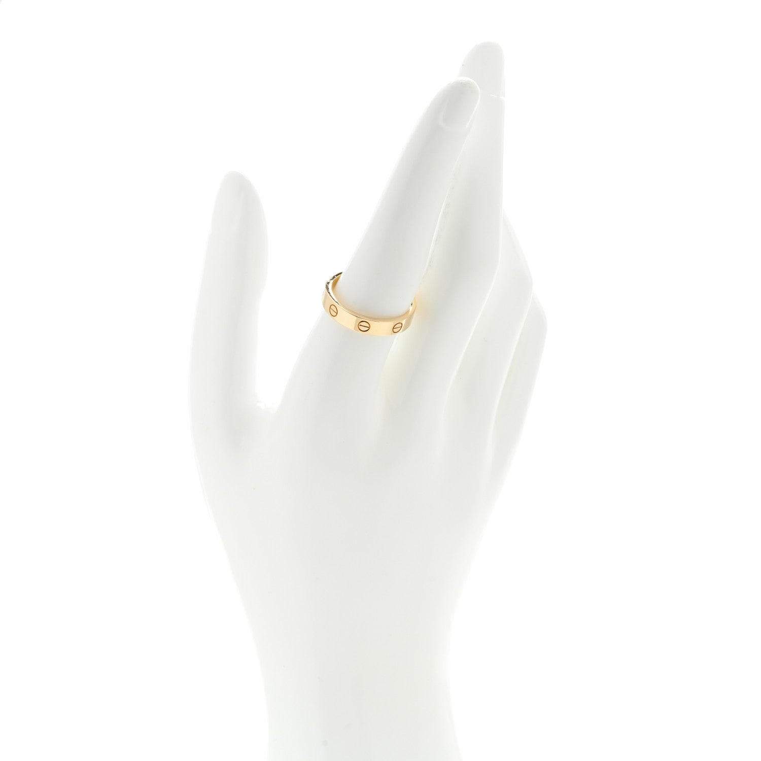 Cartier 18K Yellow Gold Diamond 4mm LOVE Wedding Band Ring 58 8.5 2 of 6