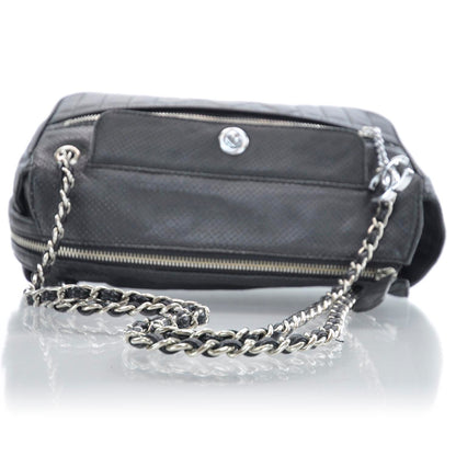 Chanel Calfskin Perforated 50's Tote Black 5 of 9