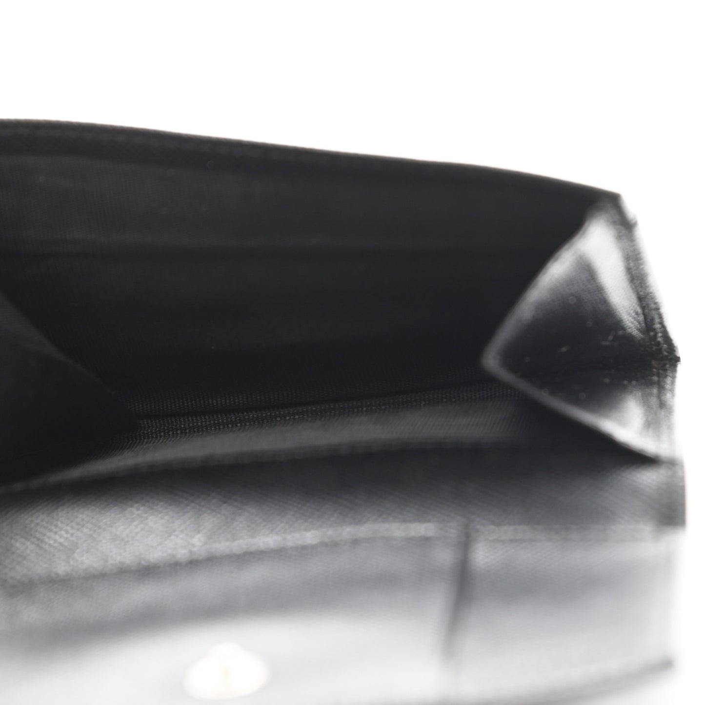 Saffiano Metal Tri-Fold Wallet Black