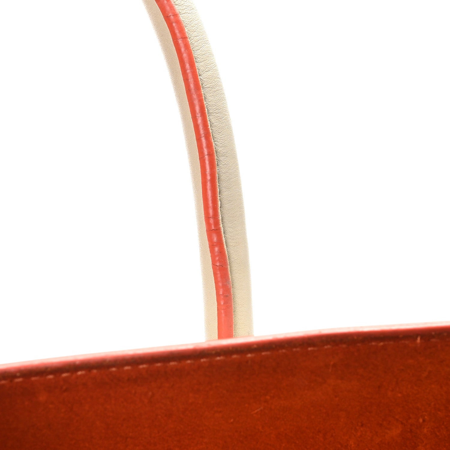 Celine Smooth Calfskin Medium Phantom Luggage Chalk Orange Trim 17 of 17