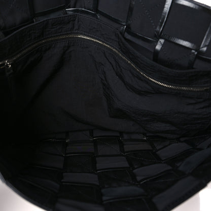 Bottega Veneta Paper Calfskin Maxi Intreccio Large Cassette Crossbody Bag Black 5 of 8