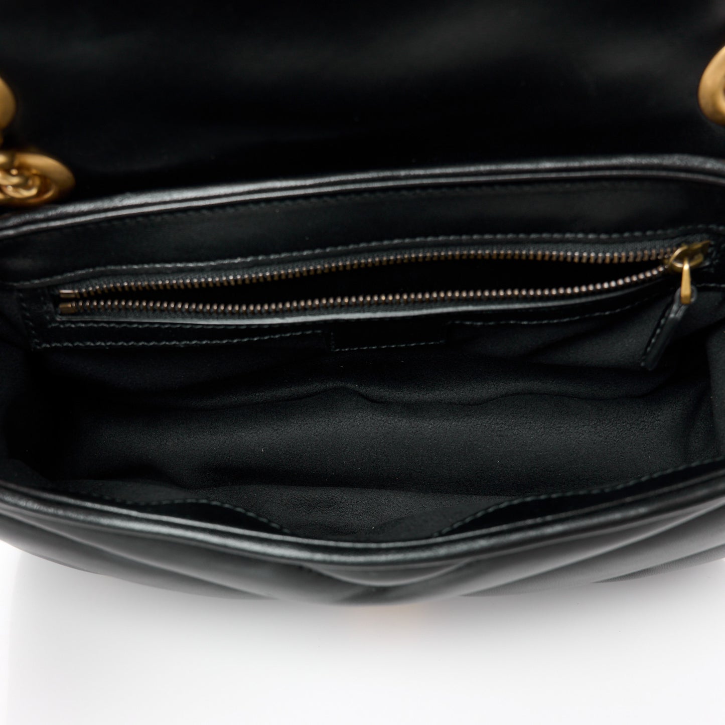 Nappa Matelasse Double G Studs Small Torchon GG Marmont Shoulder Bag Black